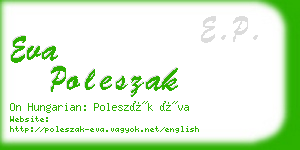 eva poleszak business card